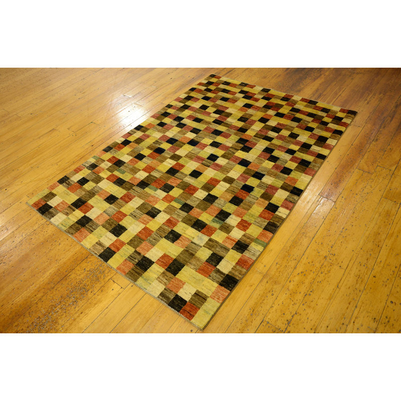 Tapis de surface en laine 4 pi x 5 pi 10 po one-of-kind noué la crème Nash