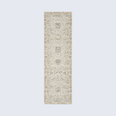 Mahn Oriental Beige/Blue Area Rug