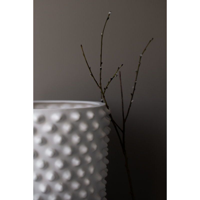 Ceramic Table Vase, White