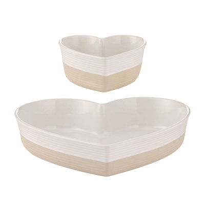 Rustic Charm-Heart Dishes-Set Of 2