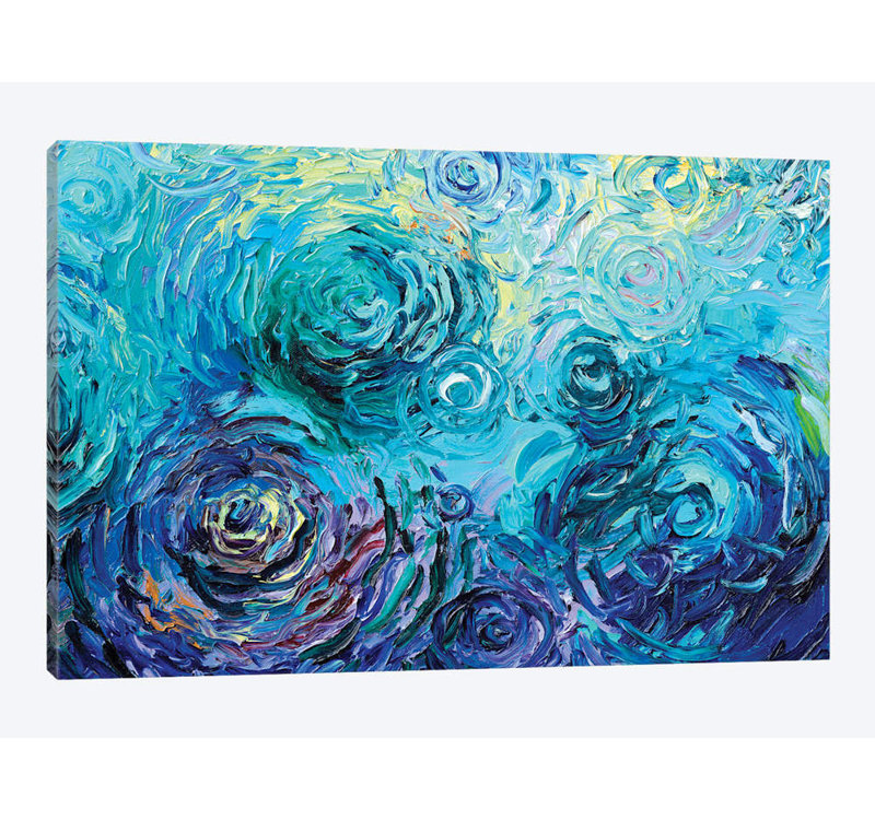 « bm 010 » par iris scott abstracts, impression sur toile, H 18 po x l 26 po x P 1,5 po, Toile tendue, Pas de tapis