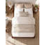 Structure de lit simple avec lattes en bois, structure de lit plateforme en bois, lit à profil bas, pas de sommier tapissier, silencieux, assemblage facile, noyer naturel-1227011383