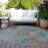 Machine Washable Indoor/Outdoor Christain ACN1362 Teal Rug-102676087