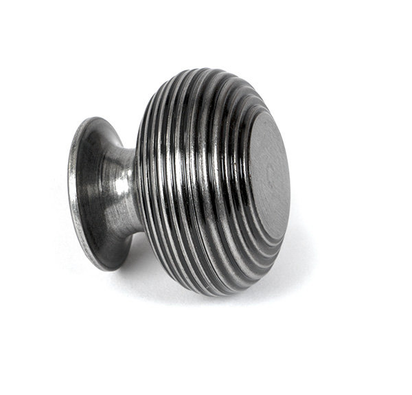Beehive Cabinet Knob, Pewter Patina, 1.57" Knob Diameter