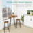 Sevon 3-Piece Bistro Set, Modern Round Counter Height Dining Set w/ 2 Stools, Metal Frame-1983641621