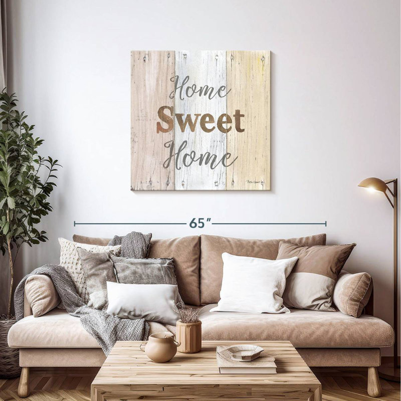 Plaque murale Kema Farmhouse Home Sweet Home, H 36 po x l 36 po