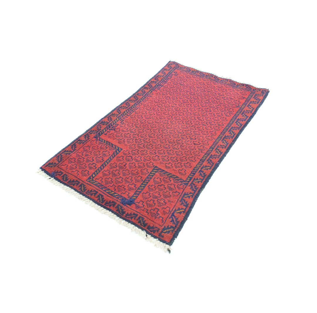 Hand Knotted Wool Red Indoor/Outdoor Rug