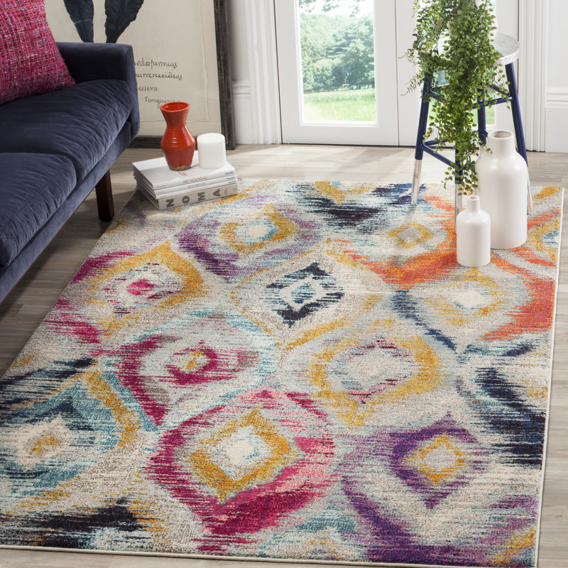 Nistler Area Rug In Grey Multi, Rectangle 235 x 335cm