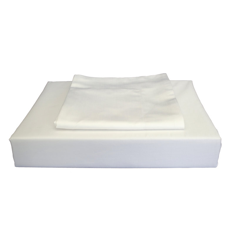 Ensemble de draps en rayonne de bambou, Blanc, Simple