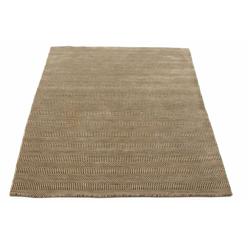 Tapis vert olive en laine tissé à la main SantaAna