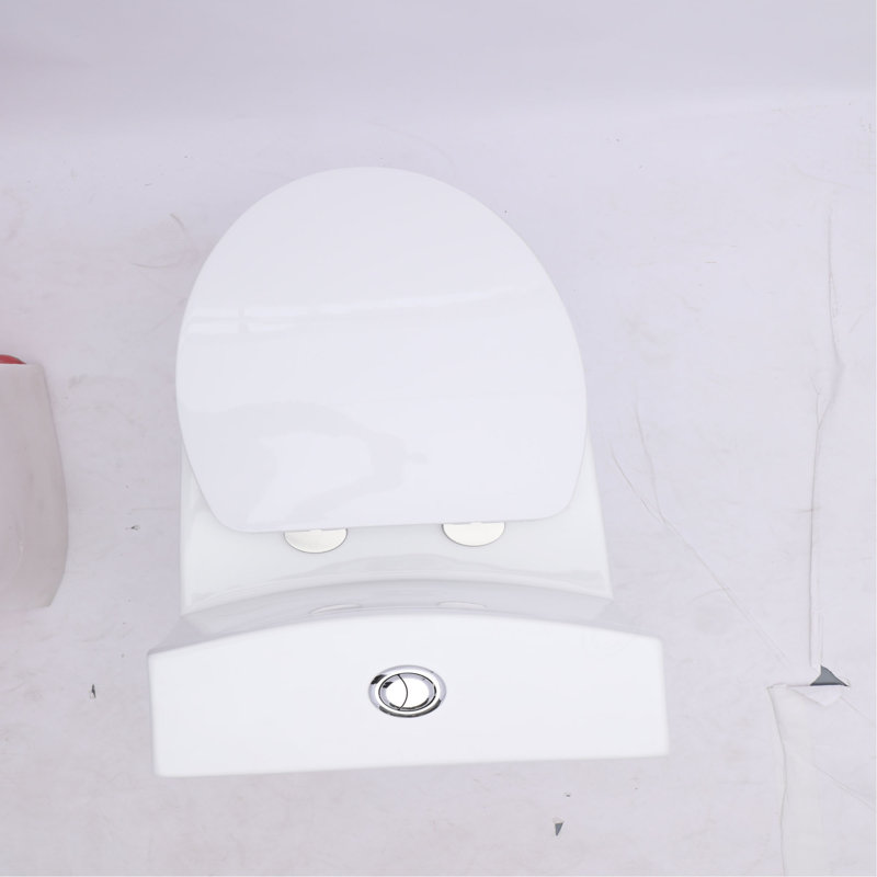 Toilette une pièce en céramique pour salle de bain, 12 po, 1,1 / 1,6 GPF, double chasse avec siège à fermeture douce, puissant double chasse CARTE 1000 g