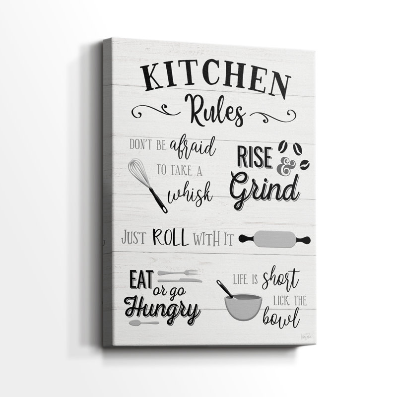 Rules of the Kitchen -Gallery Wrapped Cavas
