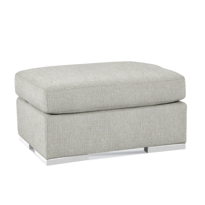 Memphis Ottoman, Gray Sugar Performance; 0863-84, Frost White