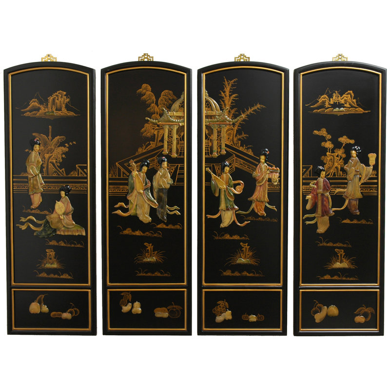 4 Piece Ladies Soapstone Wall Décor Set