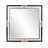 Fitzgerald Square Handcrafted Black & Brass Metal Framed Mirror