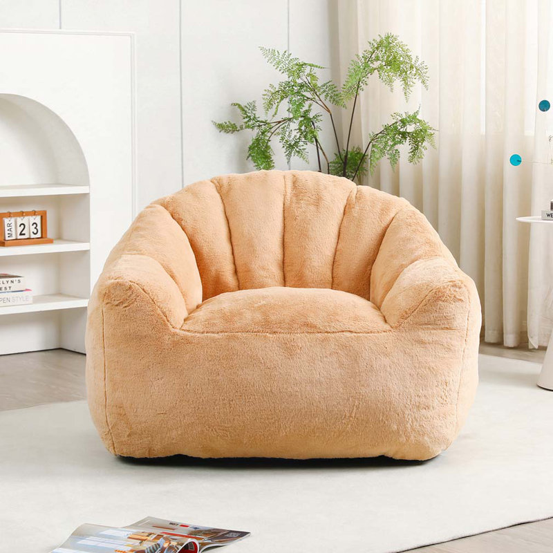Fauteuil à billes, Fausse fourrure brune