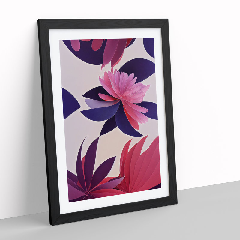 Sublime Flowers - Single Picture Frame Print, Black Framed, 64cm H x 46cm W x 2cm D