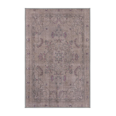 Tapis brun à motif oriental