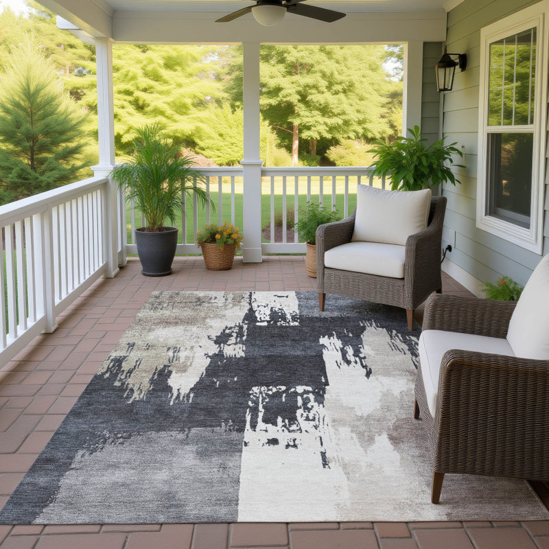Machine Washable Indoor/Outdoor Skiljo ACN2347 Abstract Rug, Rectangle 8' x 10'