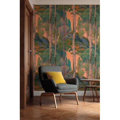 Papier peint forêt paysage nature