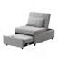 Canapé-lit pliant avec repose-pieds gris-937376955
