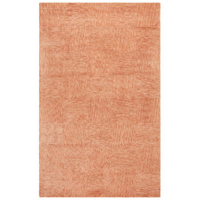 Soho 182 Hand Tufted Viscose/Wool Geometric Rug in Rust
