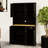 71" Kitchen Buffet Cabinet With Adjustable Shelves, 6-Door 1 - Black For Microwave Oven Countertop Modern Sideboard Black. Wood Grain Veneer Tops, Metal Handles, And A Fashionable Design-904305001