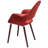 Conte Cloquet Dining Armchair - Upholstered Fabric Seat with Dark Wood Legs - Modern Kitchen & Dining Room Chair-2130653505-2113300285