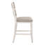 De 2 chaises à hauteur de comptoir de style moderne avec structure et siège rembourré texturé gris