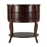 Jarvis Oval 2-Drawer Side Table