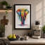Rainbow Elephant Modern - Print-136767342-136767341
