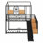 Metal House Bunk Bed With Slide And Storage Stair-724104797