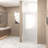 34"X 72" Shower Door Aluminum Frame, Half Frame ,1/4"(6Mm) Tempered Glass Explosion Proof Film-123404602