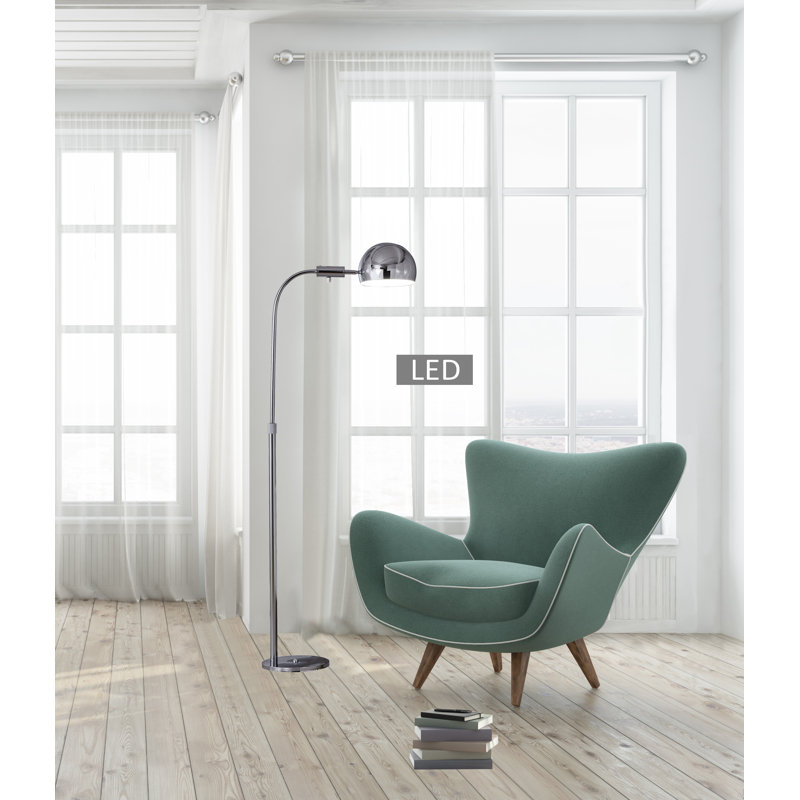 Satellite 58'' Task Floor Lamp, Chrome