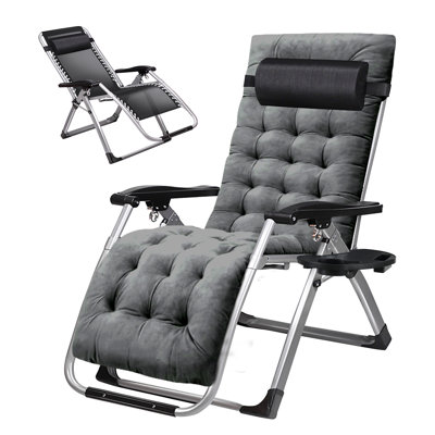Dubhgan Zero Gravity Chair, Outdoor Lounge Chair with Side Table, Zero Gravity Recliner Chair, Sturdy & Comfortable, Supports up to 440lbs