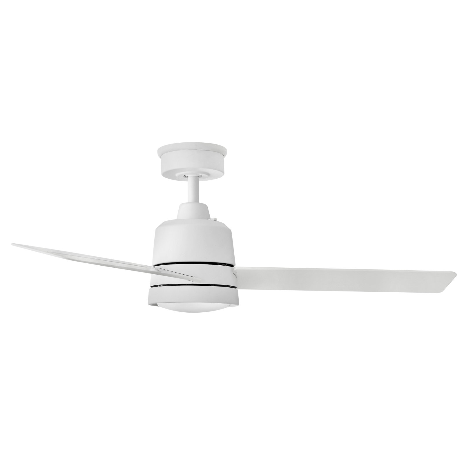 Morrow 48" Smart Ceiling Fan with LED Light Kit, Matte White