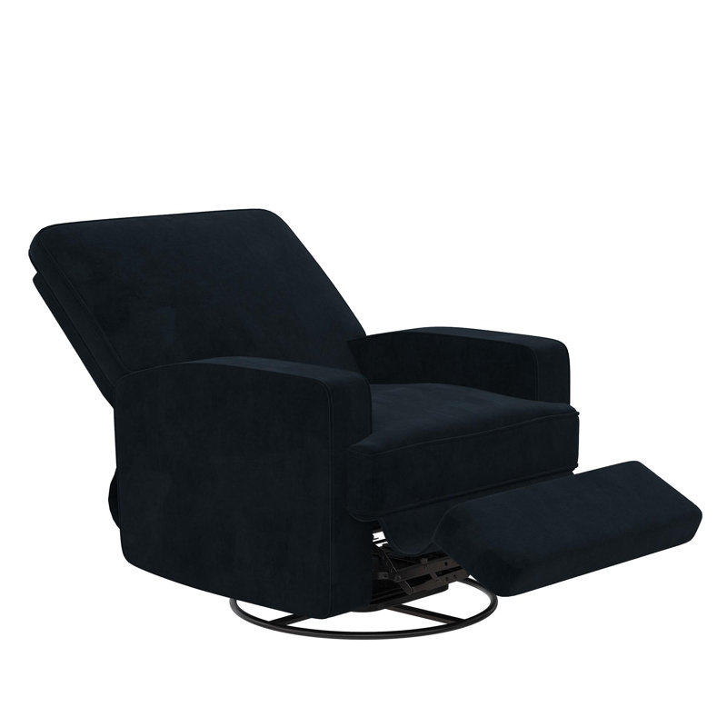 Swivel Gliding Recliner, Navy Blue
