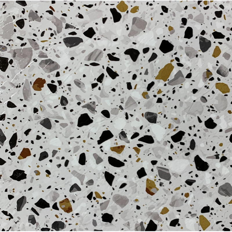 Woven Trends Vinyl 12" x 12" x 1.2" Contemporary Design  Peel and Stick Floor Tile Stickers, Speckled Mosaic