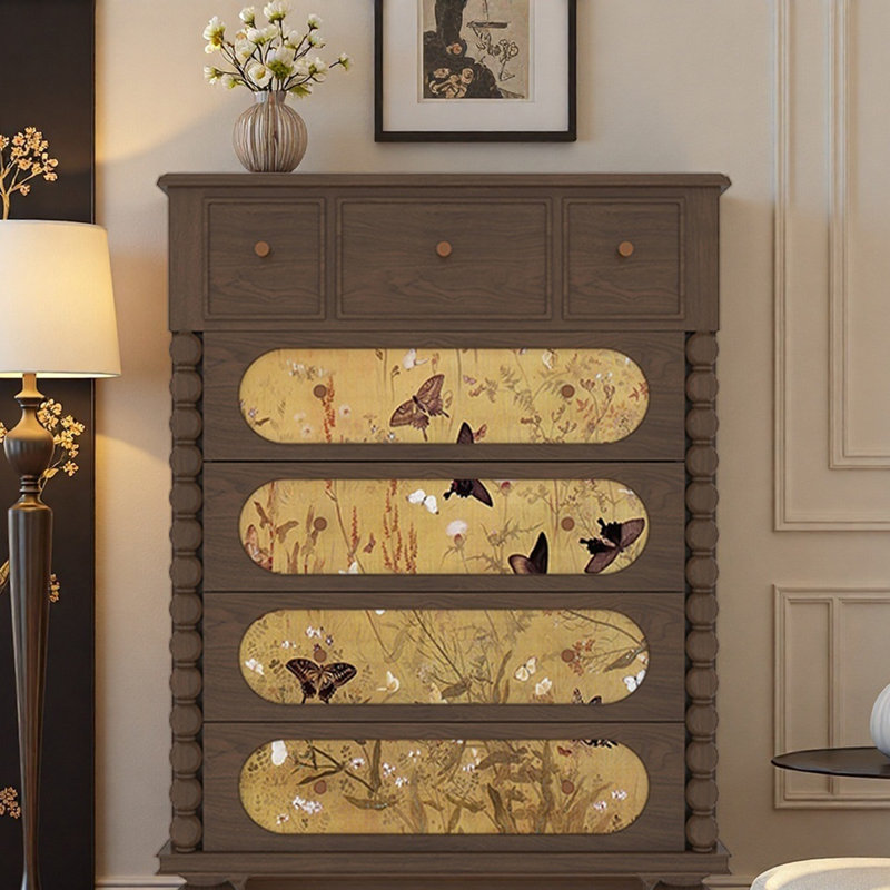 Coffre en bois massif chinois, Noyer