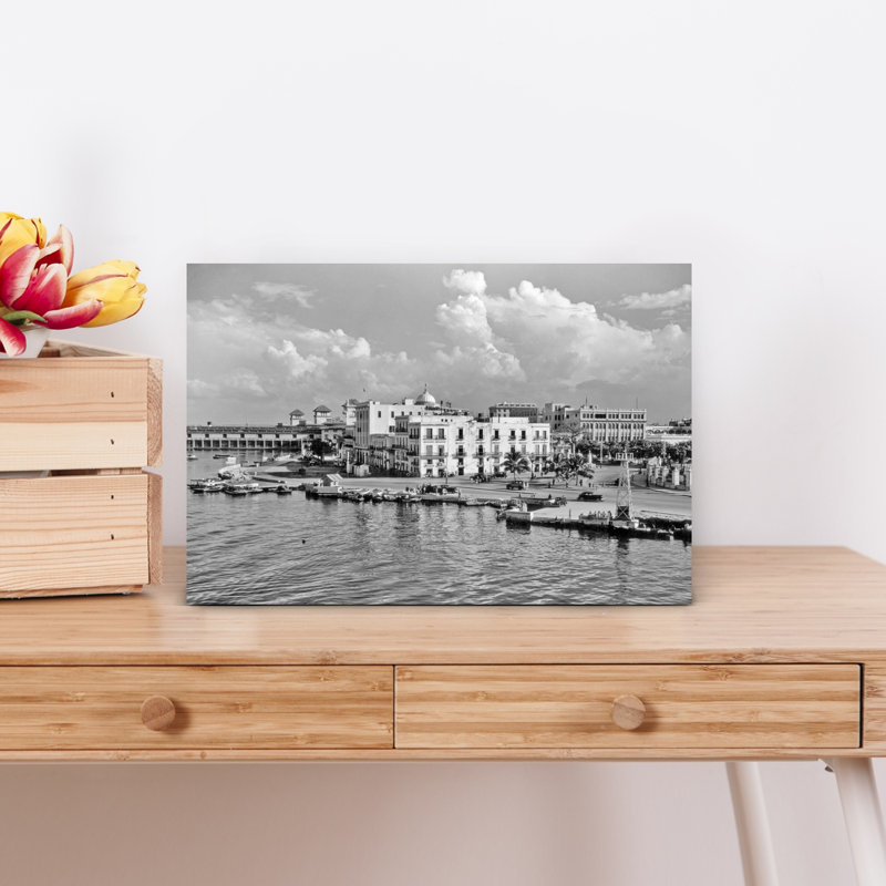 «1930s 1940S View from The Bay Havana Cuba, art urbain rétro rétro classique, art mural, 12" H x 18" W