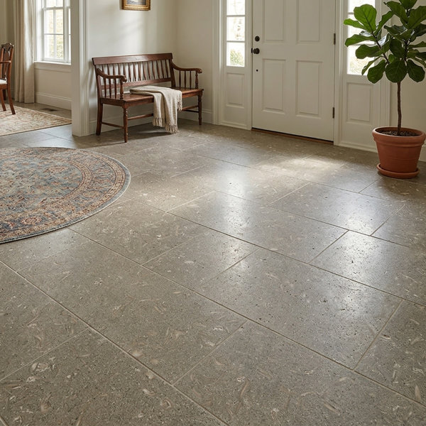 Seagrass Flamed Brushed 12x24 Limestone Tile