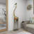 Wynn Metal Indoor Outdoor Tall Giraffe Decorative Sculpture with Detailed Embossed Scrollwork