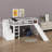 Twin Size Loft Bed With Slide-1100799244