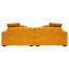 Velours côtelé orange 4 106,76 pouces, 4 coussins, mousse moyenne dense pour les sièges de détente à domicile 106,76 pouces, taies d'oreiller amovibles, teinture - confortable-121369605