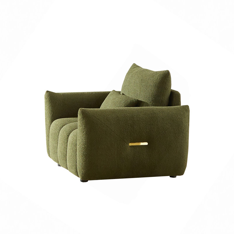 Méridienne rembourrée en tissu Sef, canapé moderne, canapé d'appoint, Vert