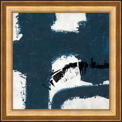 Black and Blue 2 Framed Painting Canvas