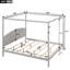Lit plateforme à baldaquin avec tête de lit et pieds de support Shylla-865385772-865385775