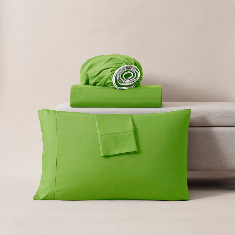 Hotel Collection Soft Breathable Bed Sheet Set with Deep Pocket Fitted Sheet, California King, Garden Green