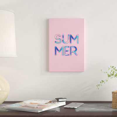 « summer », art textuel sur toile tendue
