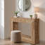 Console de 47 po de style campagnard, canapé-lit long derrière le canapé, table d'entrée en bois-1728044562
